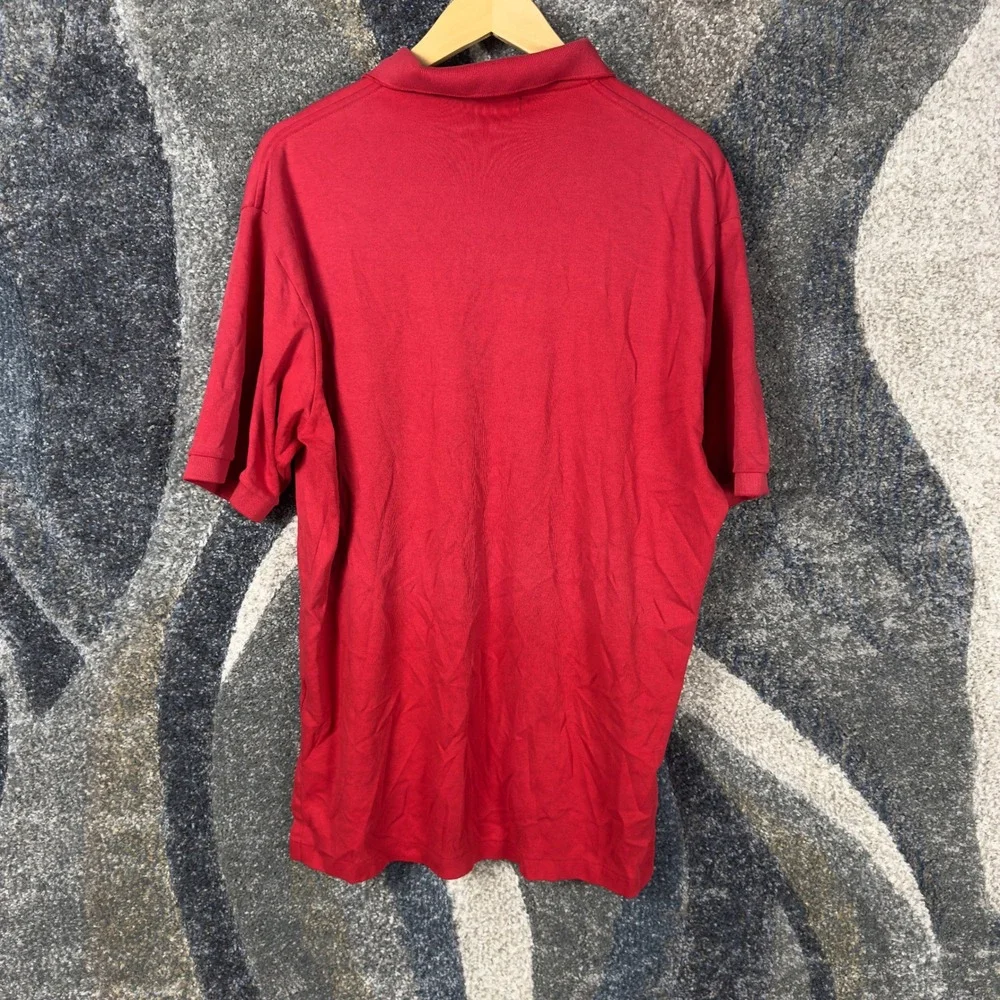 Vintage Polo Ralph Lauren Polo Shirt Mens L Red Excellent Made in USA Cotton